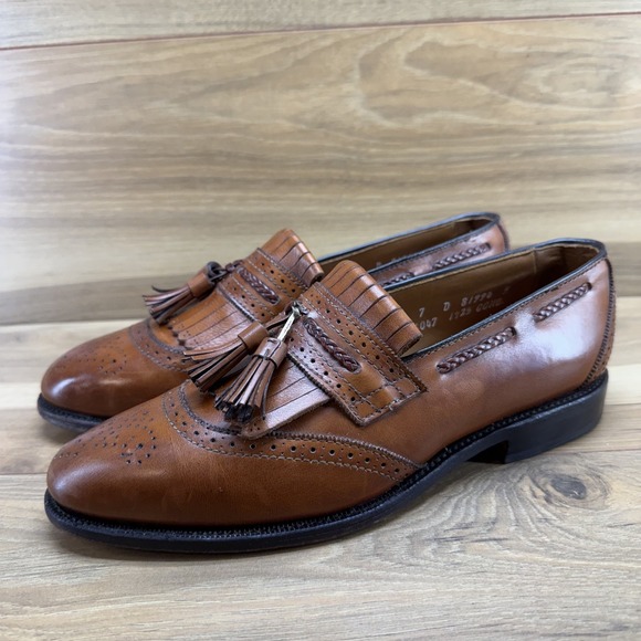 Allen Edmonds Bradenton Kiltie Tassel Loafers Mens 7 D Walnut Formal Business main image 4